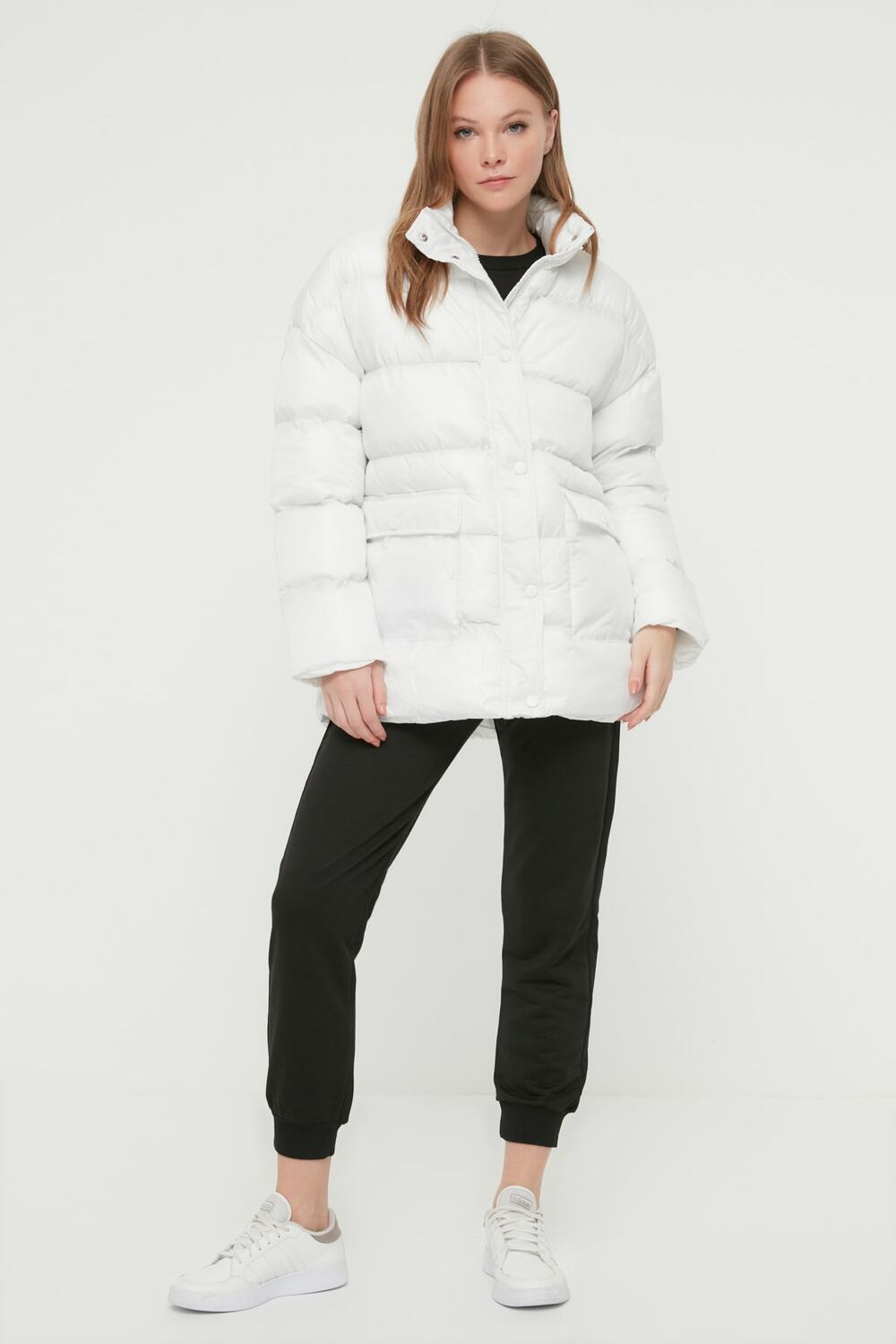 Trendyol Collection Winter Jacket Gray Puffer Trendyol