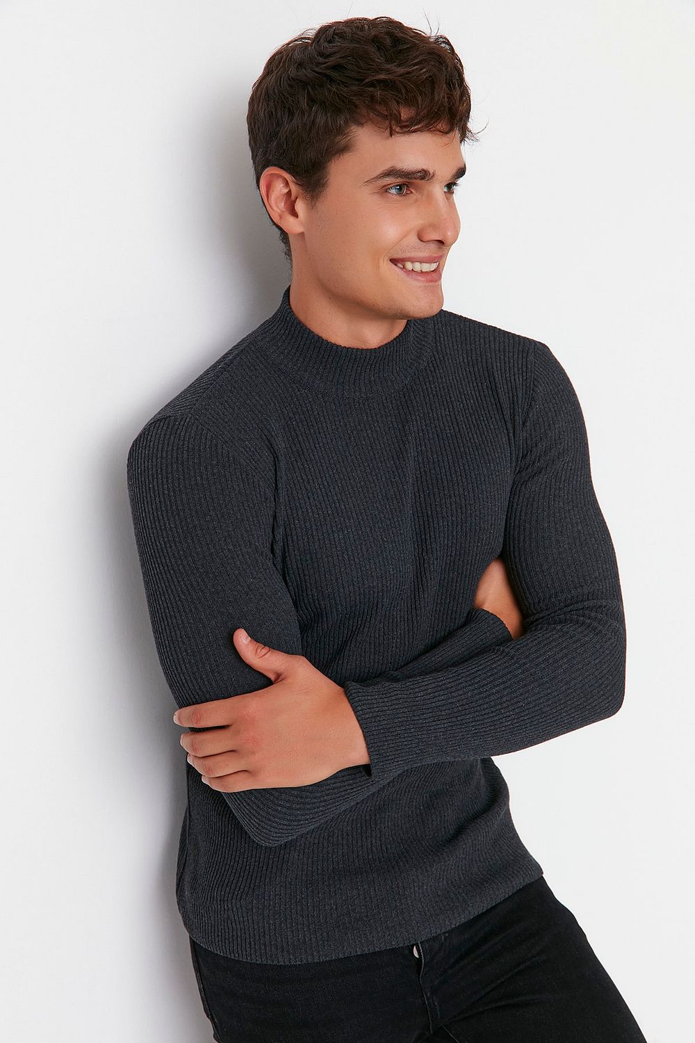 Mens black shop turtleneck muscle fit