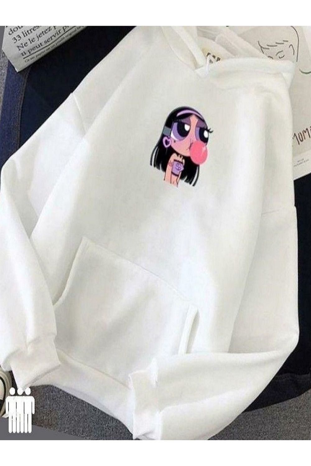 NO 601 Powerpuff Girls Printed Winter Hooded Sweat