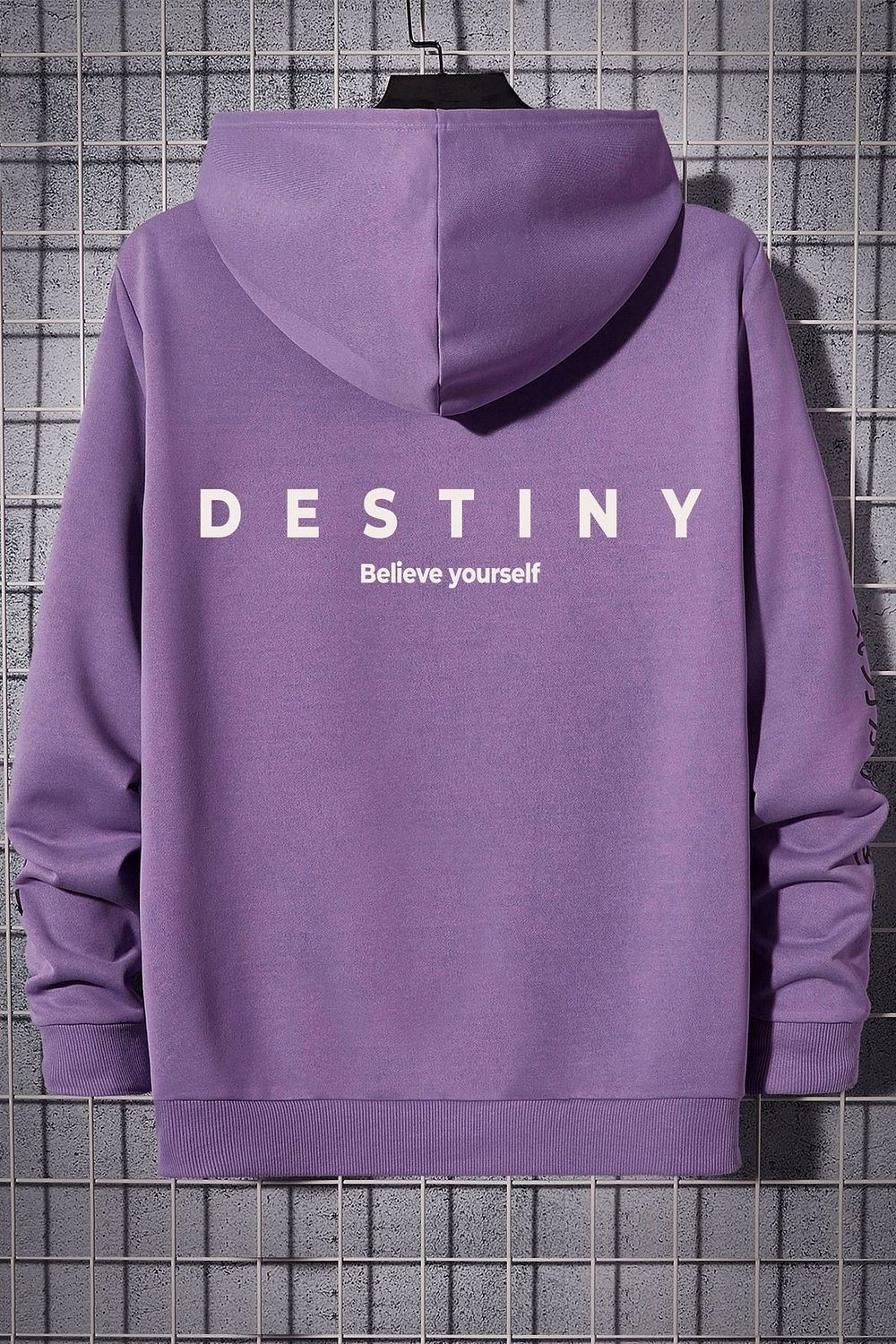 uyguntarz Unisex Sweatshirt mit Destiny Aufdruck Trendyol