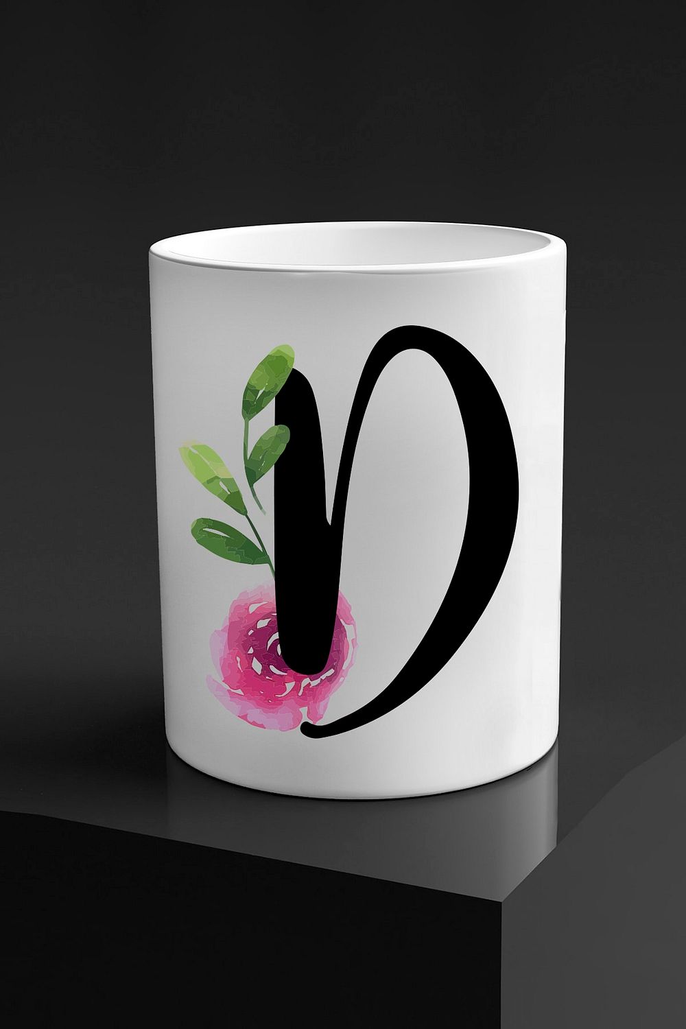 yhfoto Handless Double Coffee Cup with Letter S 300 Ml. Water