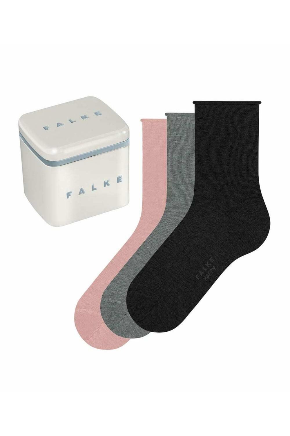 FALKE Pack Socken - Box, Trendyol 3er - Happy Kurzsocken, Geschenkbox Damen