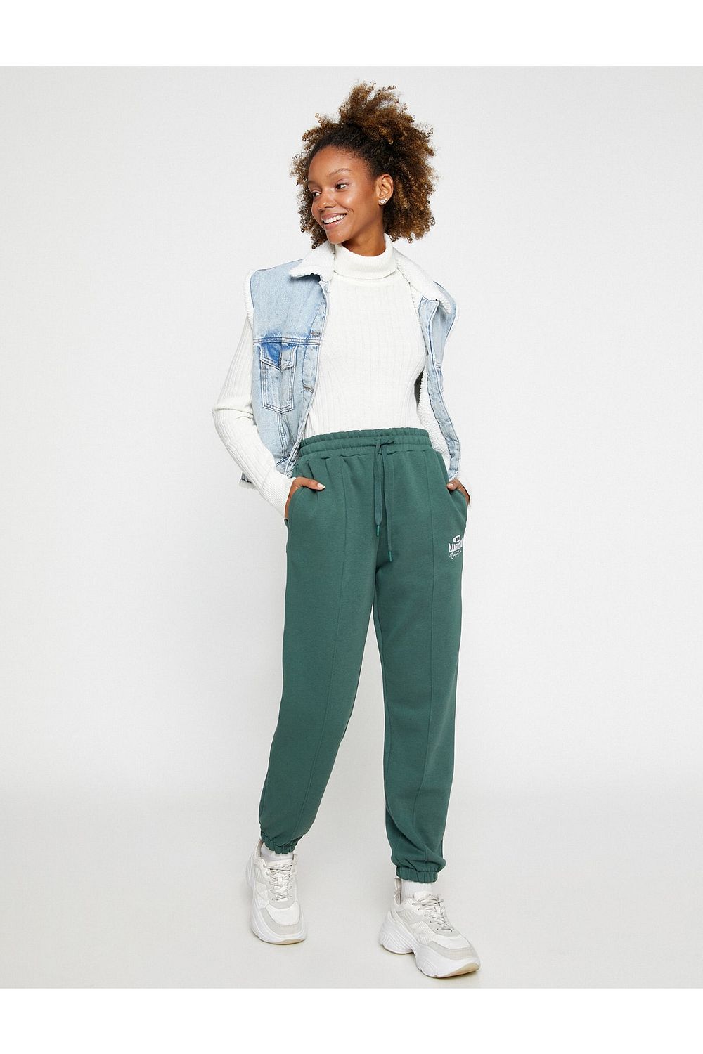 Jeans with on sale sweatpants inside