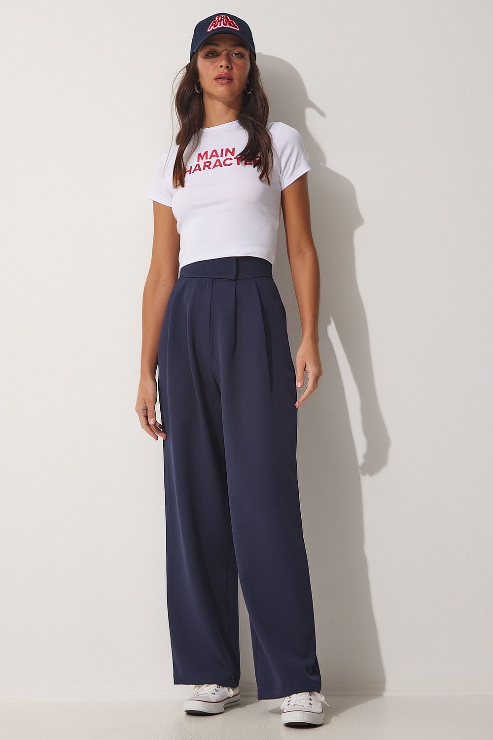 Buy Happiness Istanbul High Waisted Wide Leg Pants 2024 Online