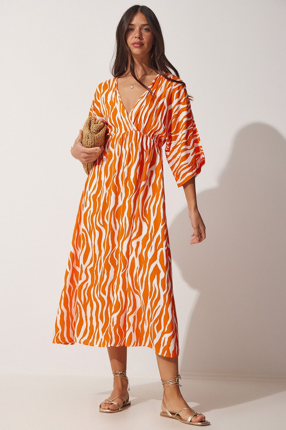 Deep v neck hot sale summer dress