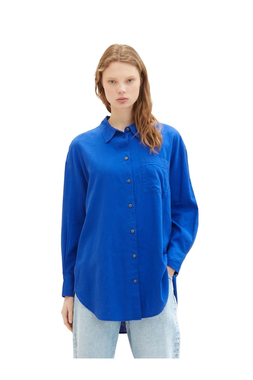 Tom Tailor Denim - Relaxed Trendyol Fit - Blau Bluse 