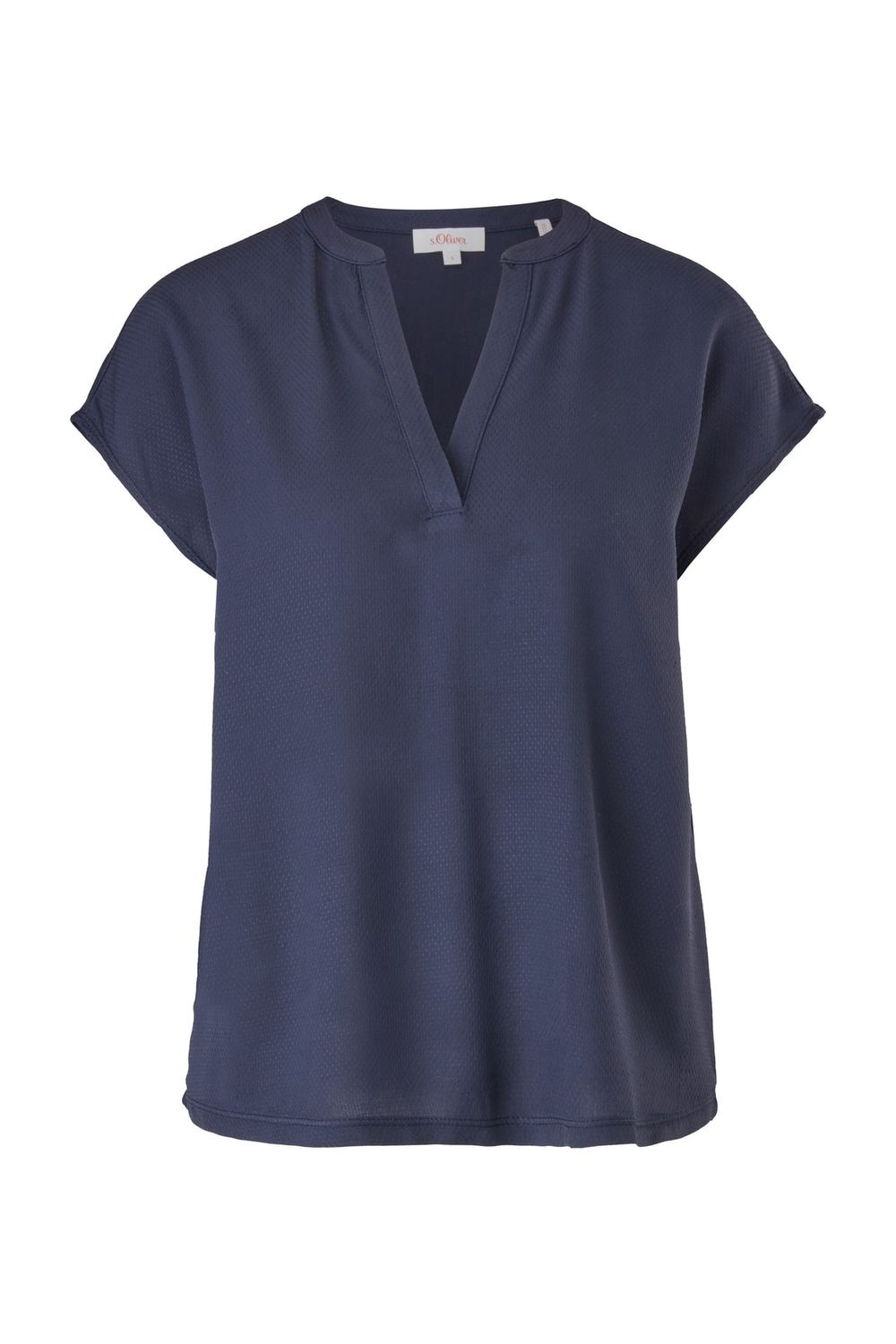 s.Oliver T-Shirt Kurzarmshirt mit überschnittener Ausschnitt tiefem - Schulter Trendyol V- und