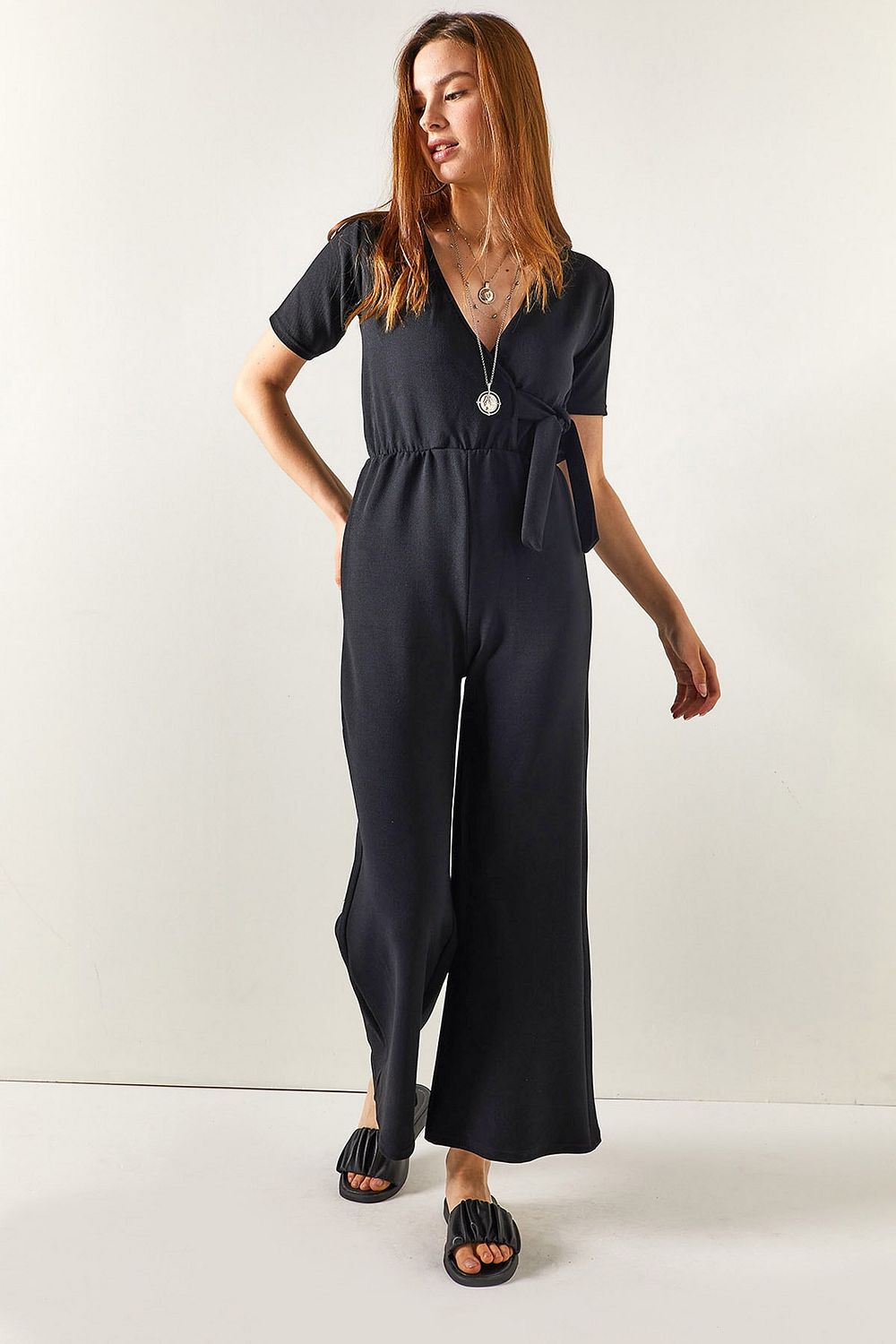Jumpsuit black color clearance