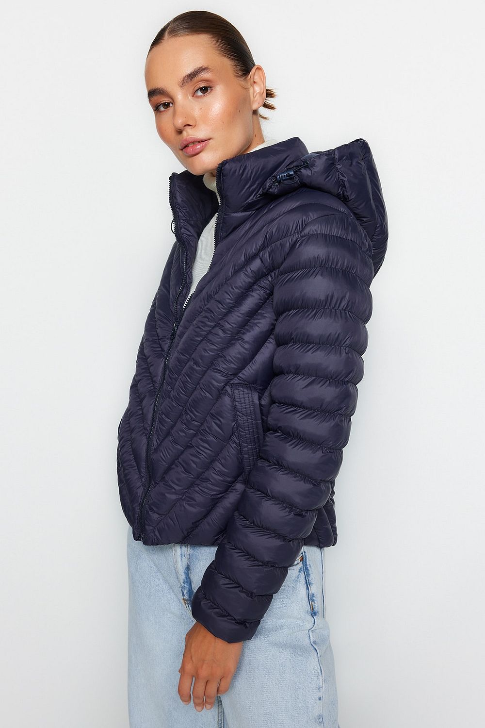 Dark blue sales winter jacket