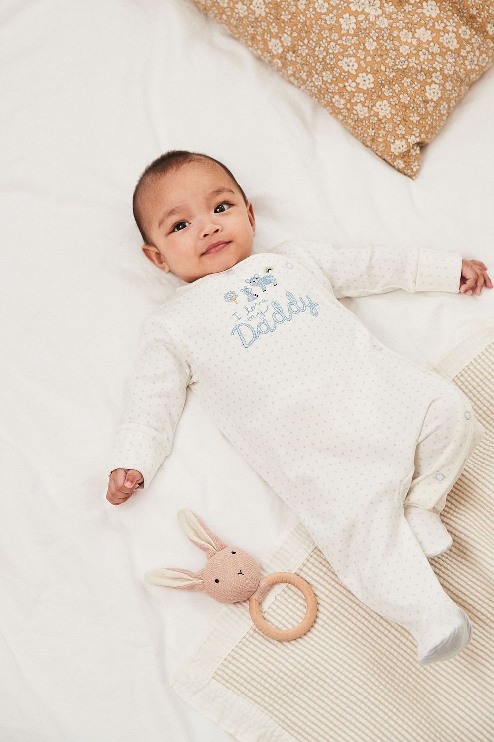 Next Baby 100 Organic Cotton Red pink Heart Jumpsuit