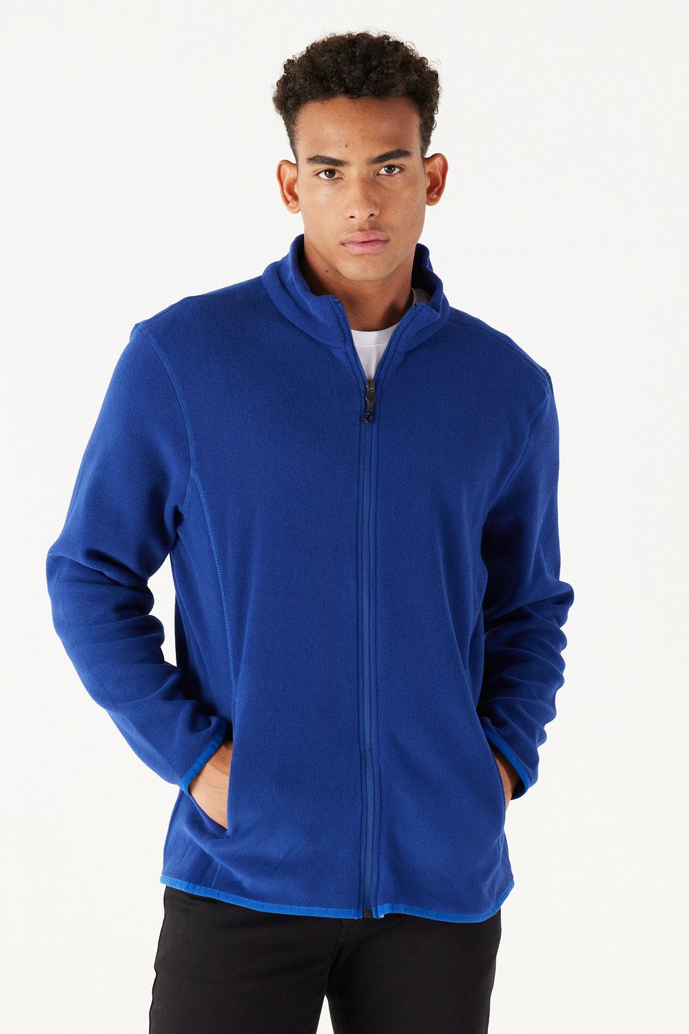 Dark blue fleece jacket clearance
