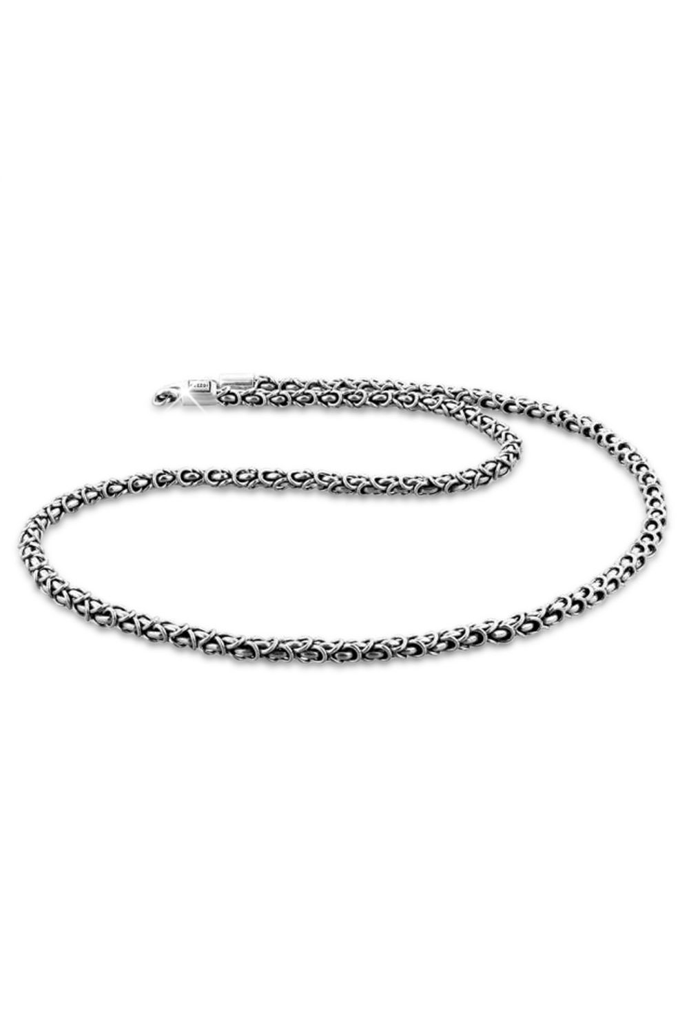 KUZZOI Halskette Herrenschmuck Oxidiert - Königskette Trendyol 925 Silber