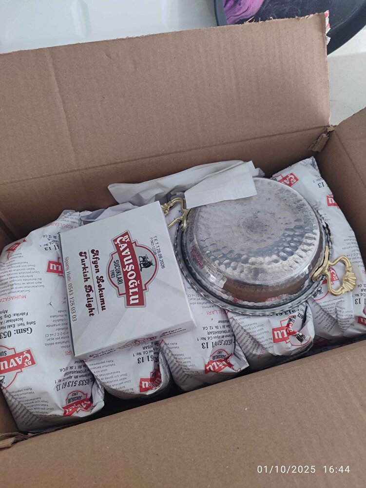 Çok beğendik almak isteyenler gönül rahatlığıyla alabilir .Tava ve lokum hediyesi de çok güzel teşekkürler ✋🤗