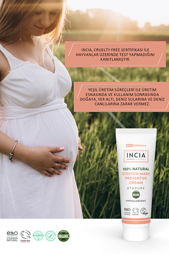 ATOPURE ® %100 Doğal Karın Çatlak Kremi Çatlak Önleyici Organik