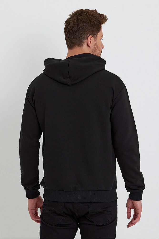 Rodi Jeans Erkek 3 İplik Kapüşonlu Önü Yazı Baskılı Sweatshirt
