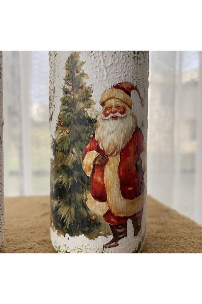 Yılbaşı Dekoru, Yeniyıl Hediyesi, Noel süsleri, Şarap Şişesi Dekoru, Yılbaşı Masası Süsleri