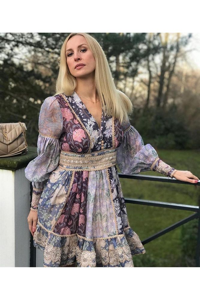 Jennyfer Krep Kumaş Dantel Detaylı Elbise