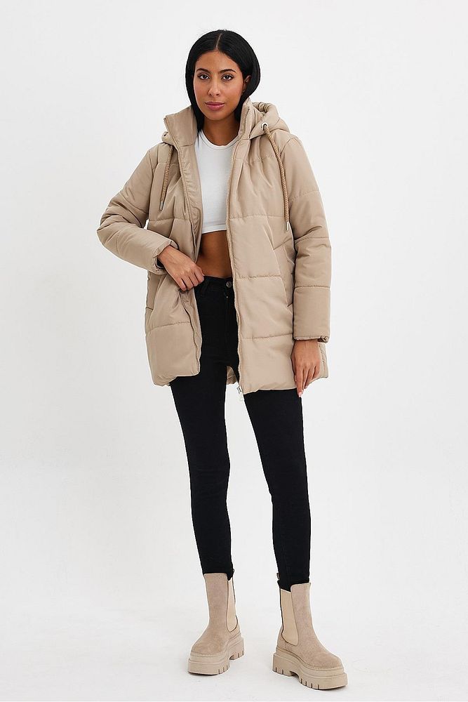 Rodi Jeans Kadın Kapüşonlu Oversize Şişme Mont