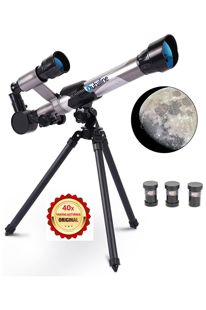 3 Lensli 40x Yakınlaştırma Astronomin Monoküler Eğitici Teleskop
