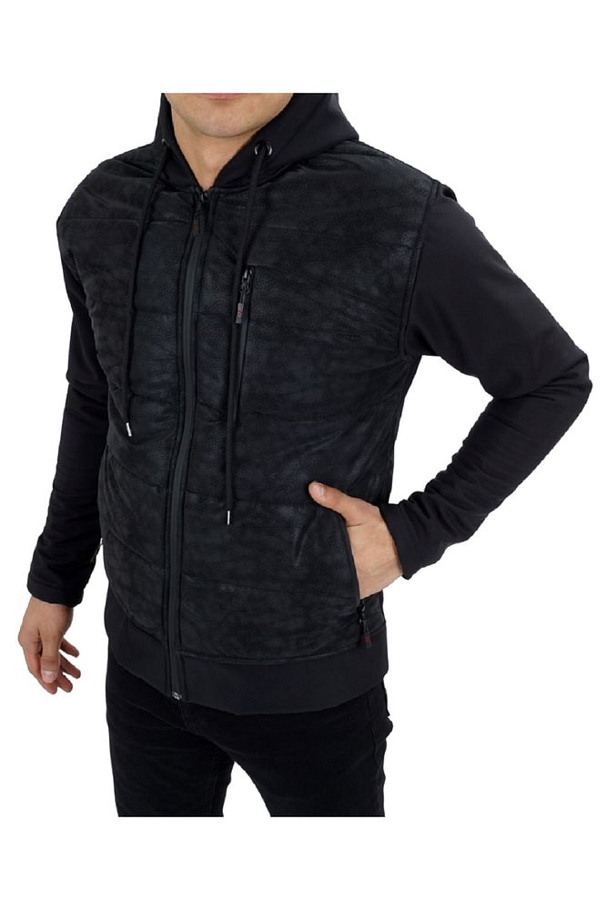 Dynamo Erkek Siyah Softshell Yağmur ve Rüzgar Geçirmez Sırtı Polar Astarlı İnce Mont