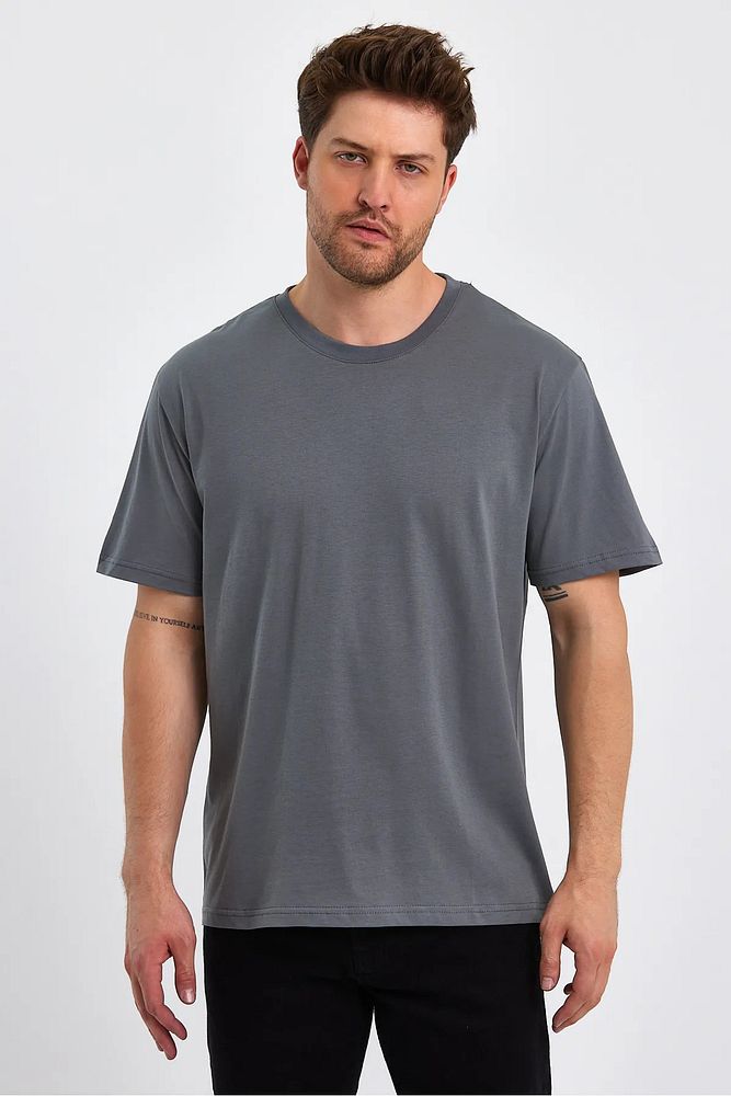 Rodi Jeans Erkek Bisiklet Yaka Relax Fit  Cotton Basic T-shirt