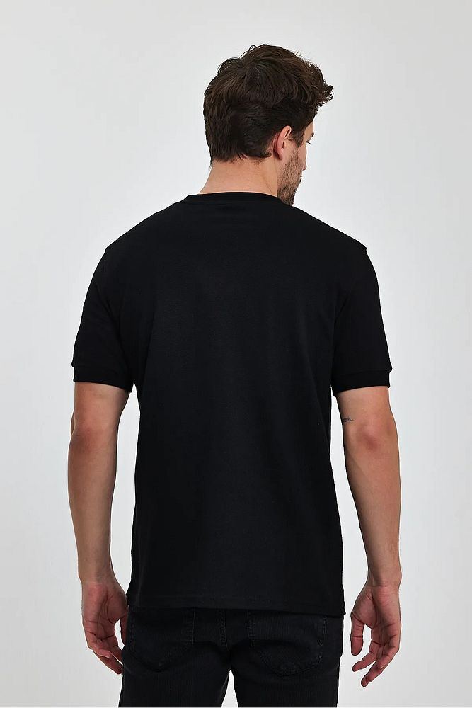 Rodi Jeans Erkek Regular Fit Petek Süprem Dokuma Bisiklet Yaka Cotton T-shirt