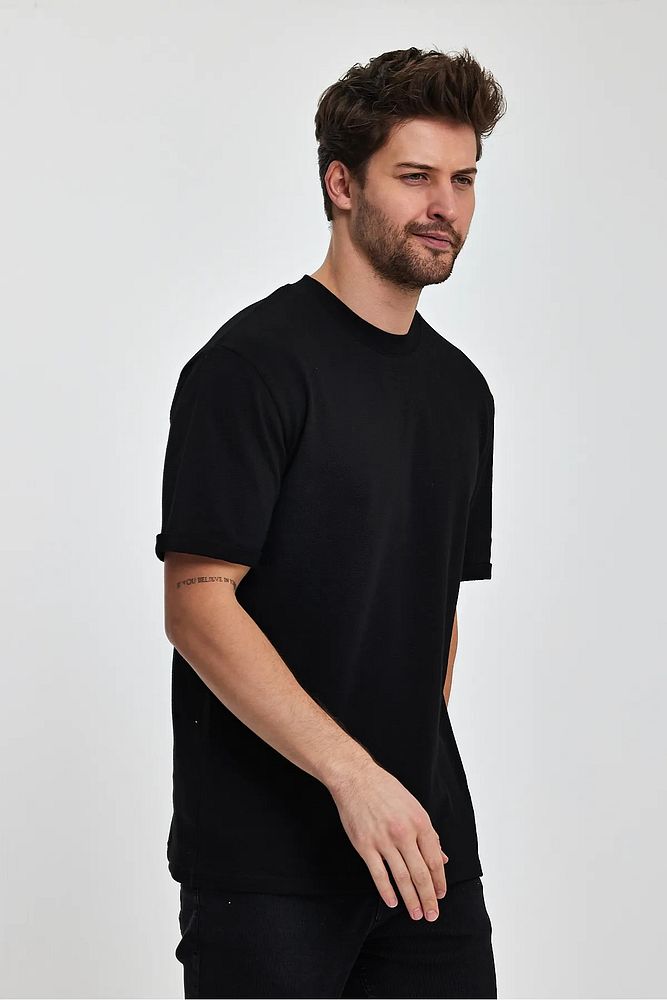 Rodi Jeans Erkek Petek Süprem Dokuma Bisiklet Yaka Relaxed Fit Cotton T-shirt