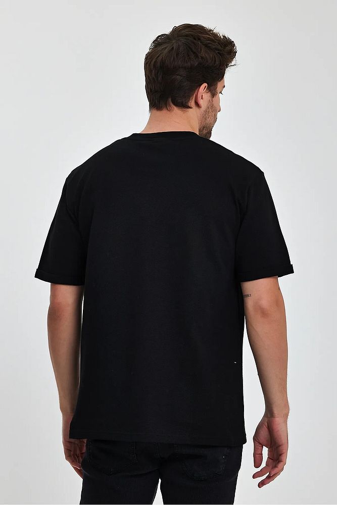 Rodi Jeans Erkek Petek Süprem Dokuma Bisiklet Yaka Relaxed Fit Cotton T-shirt