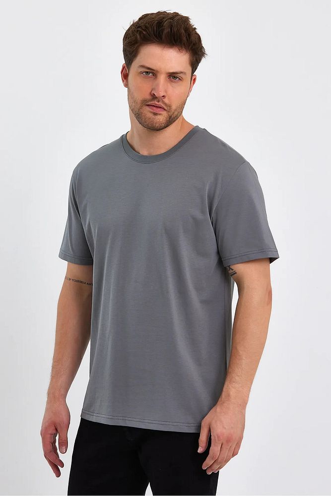 Rodi Jeans Erkek Bisiklet Yaka Relax Fit  Cotton Basic T-shirt