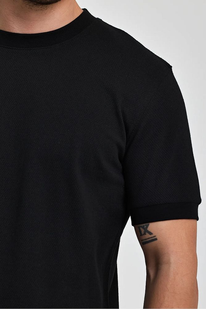 Rodi Jeans Erkek Regular Fit Petek Süprem Dokuma Bisiklet Yaka Cotton T-shirt