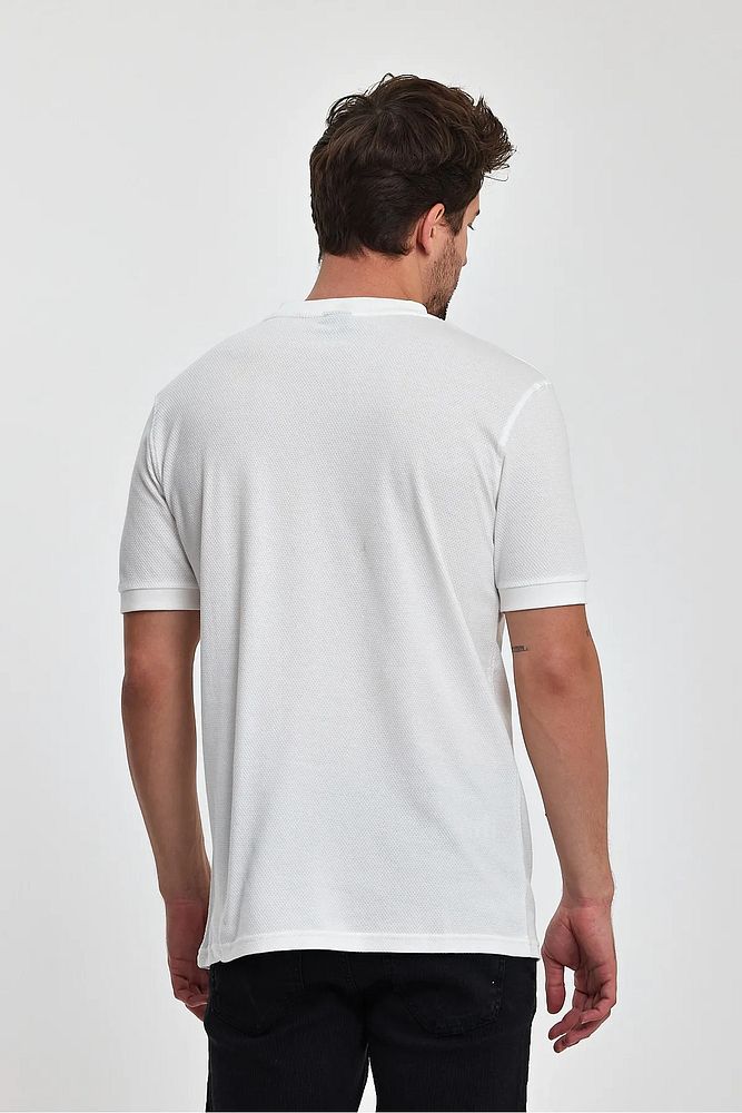 Rodi Jeans Erkek Regular Fit Petek Süprem Dokuma Bisiklet Yaka Cotton T-shirt