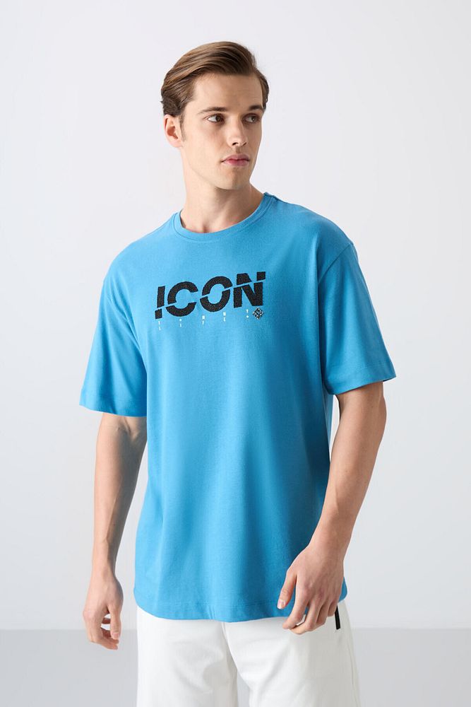 Tommy Life Pamuklu Kalın Yumuşak Dokulu Oversize Fit Baskılı Erkek T-Shirt