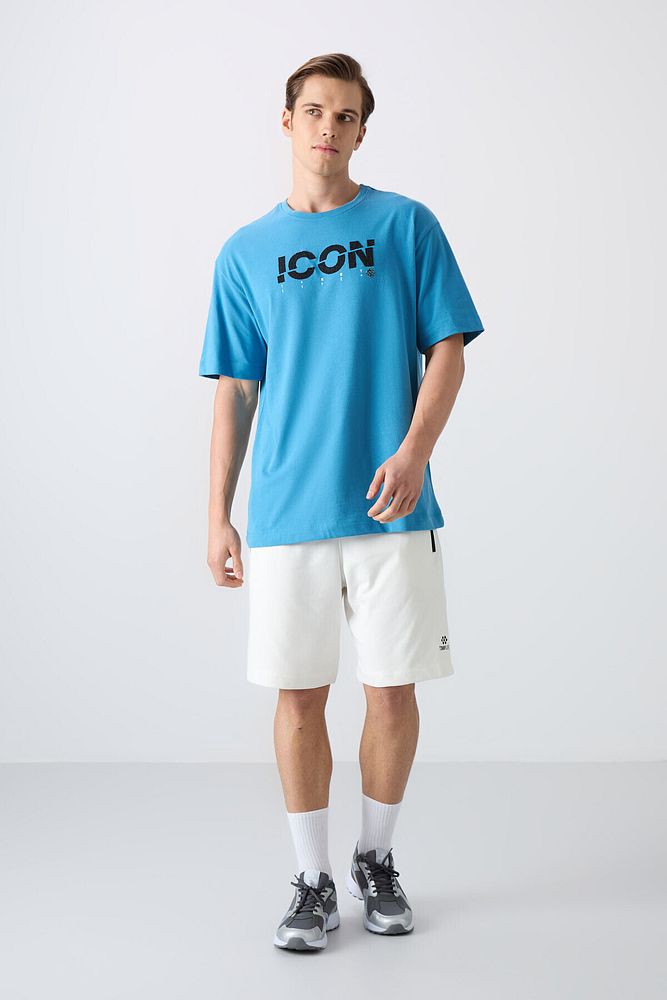 Tommy Life Pamuklu Kalın Yumuşak Dokulu Oversize Fit Baskılı Erkek T-Shirt