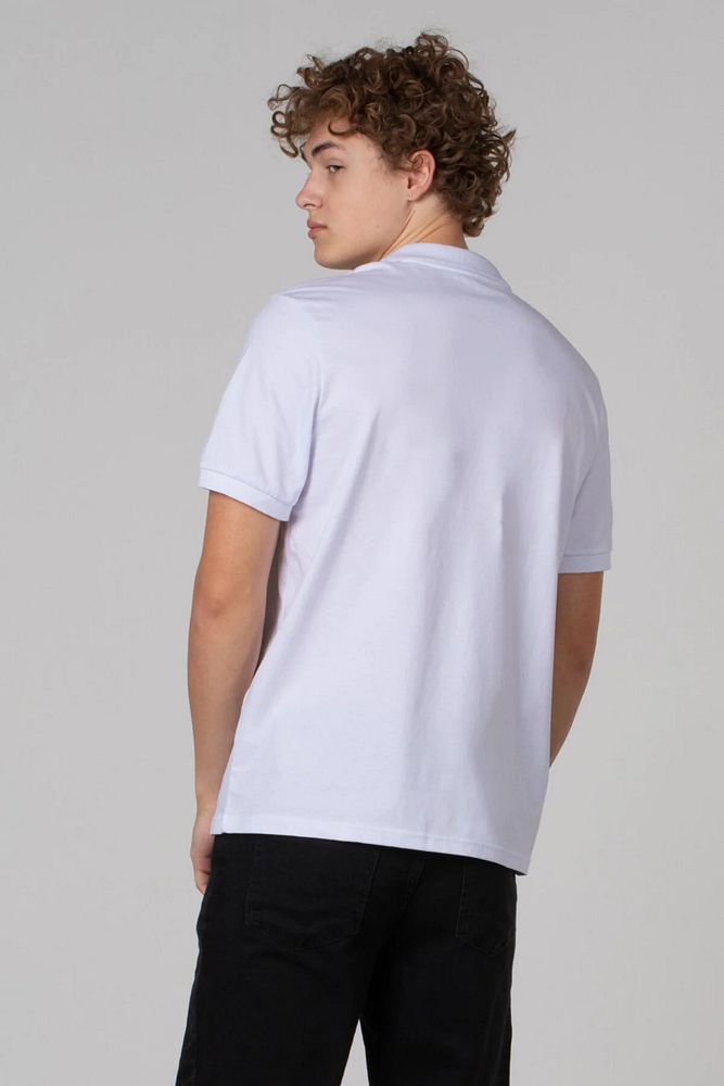Erkek Açık Pat Likralı Polo V Yaka Pike T-Shirt