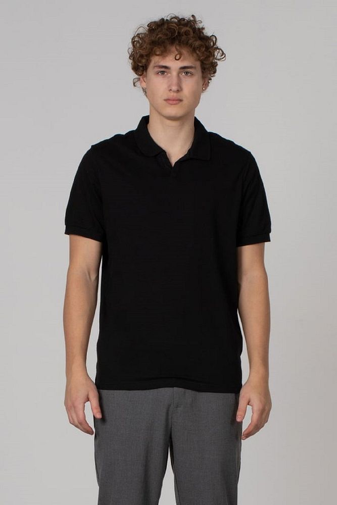 Erkek Açık Pat Likralı Polo V Yaka Pike T-Shirt