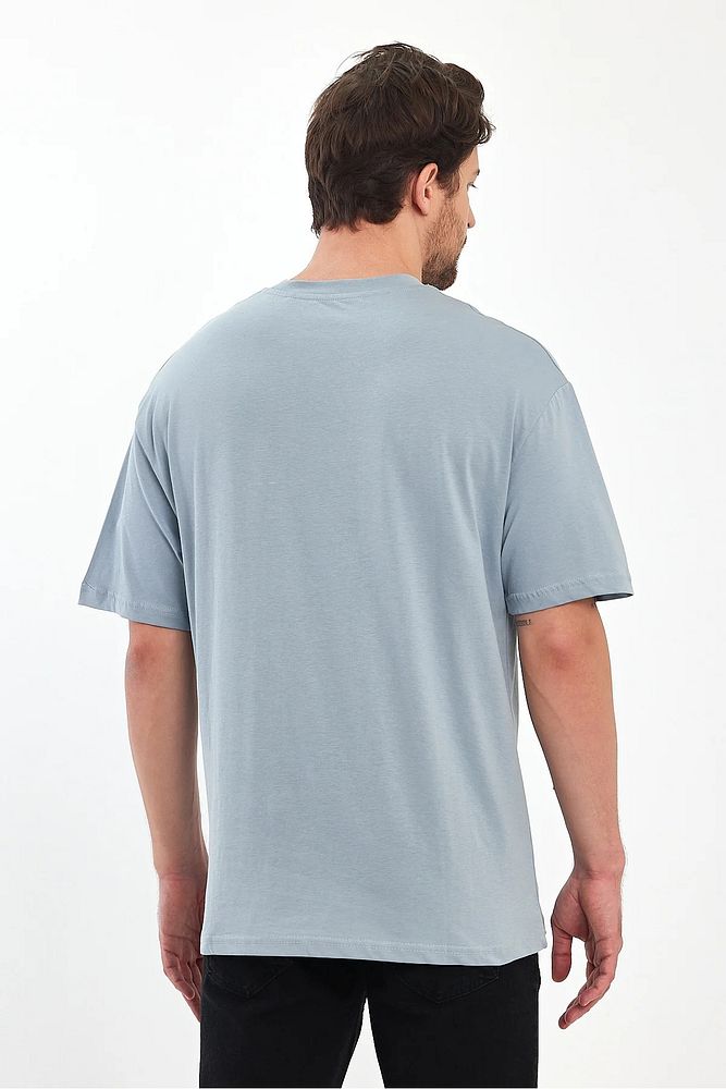 Rodi Jeans Erkek Omuzu Rodi Jeans Yazılı Bisiklet Yaka Relaxed Fit Pamuk T-Shirt