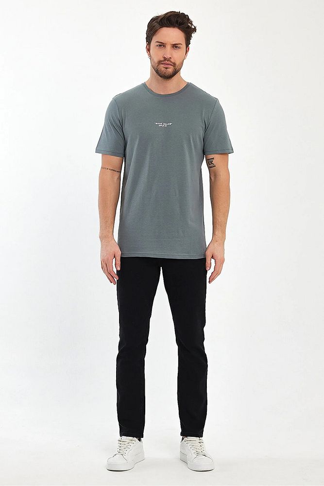 Rodi Jeans Erkek Bisiklet Yaka Rahat Kalıp Rodi Jeans Baskılı Pamuklu T-Shirt
