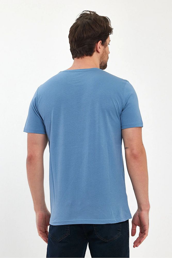 Rodi Jeans Erkek Bisiklet Yaka Rahat Kalıp Rodi Jeans Baskılı Pamuklu T-Shirt