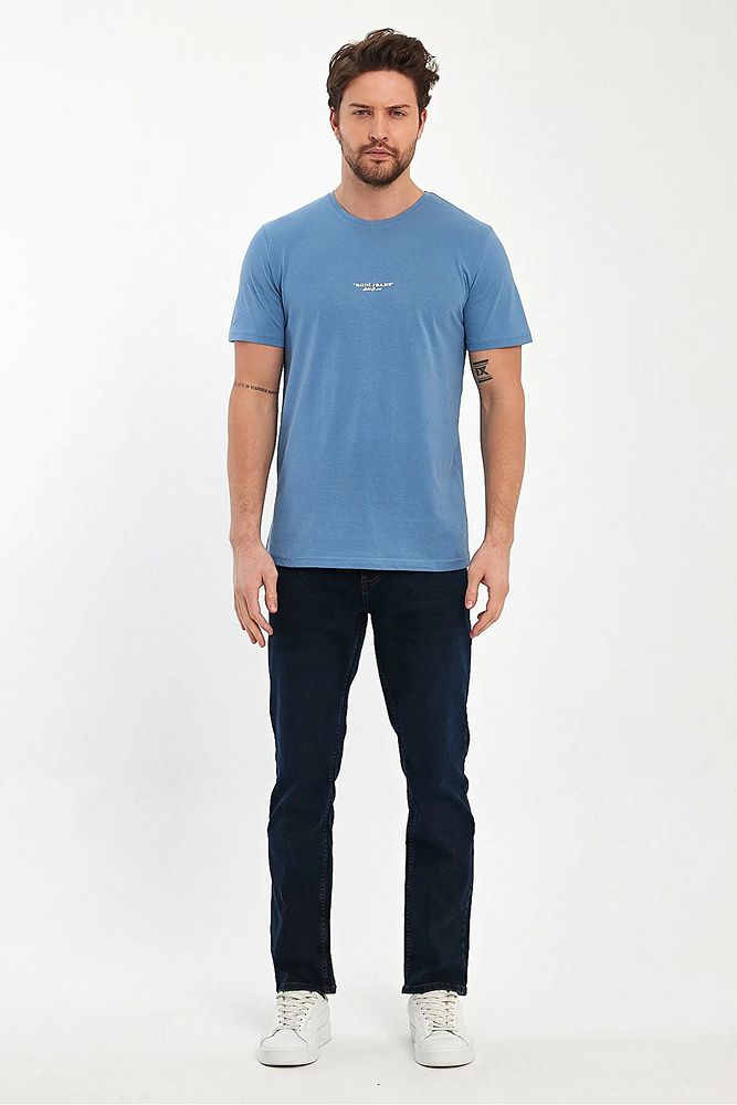 Rodi Jeans Erkek Bisiklet Yaka Rahat Kalıp Rodi Jeans Baskılı Pamuklu T-Shirt