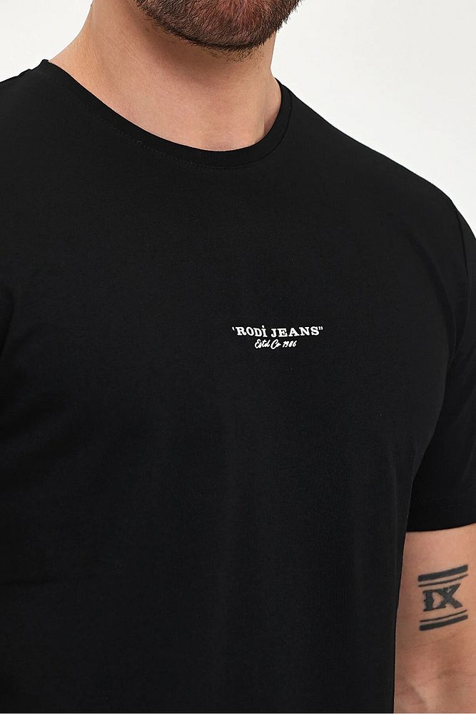 Rodi Jeans Erkek Bisiklet Yaka Rahat Kalıp Rodi Jeans Baskılı Pamuklu T-Shirt