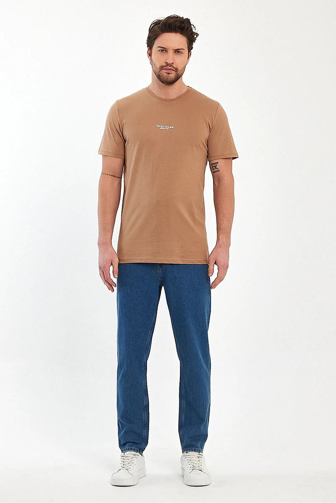Rodi Jeans Erkek Bisiklet Yaka Rahat Kalıp Rodi Jeans Baskılı Pamuklu T-Shirt
