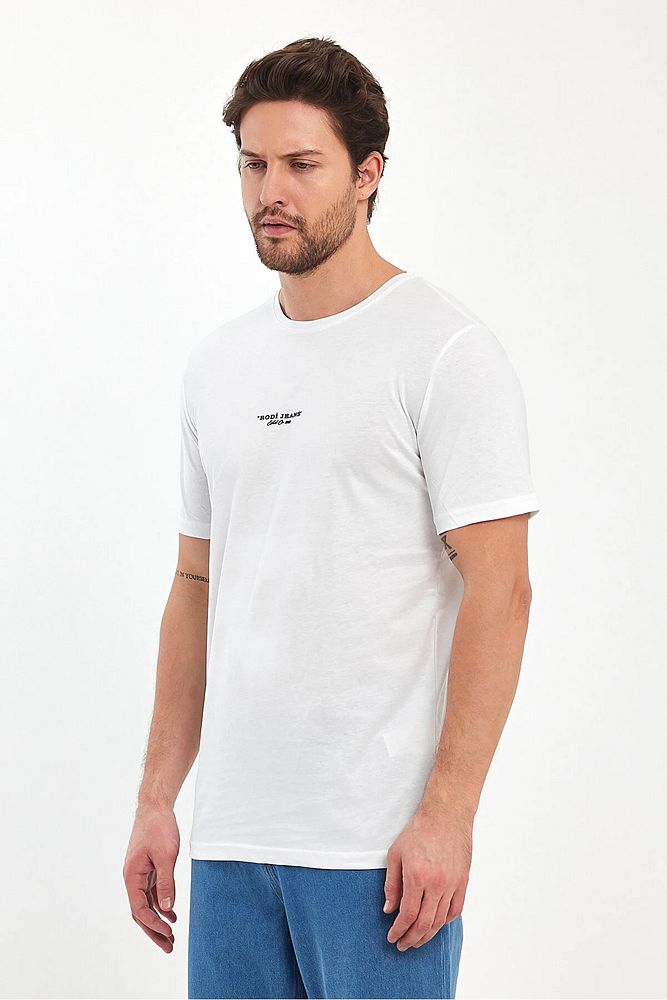 Rodi Jeans Erkek Bisiklet Yaka Rahat Kalıp Rodi Jeans Baskılı Pamuklu T-Shirt