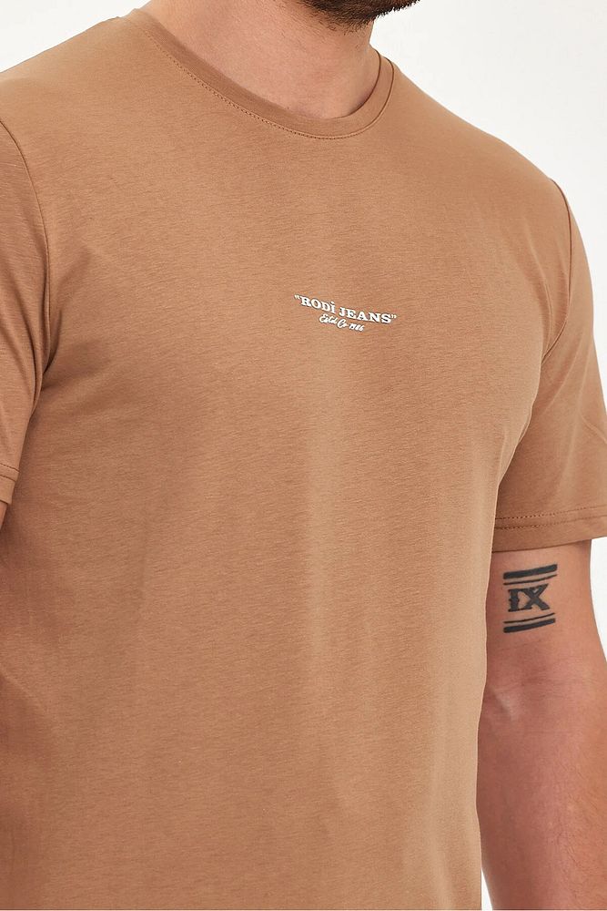 Rodi Jeans Erkek Bisiklet Yaka Rahat Kalıp Rodi Jeans Baskılı Pamuklu T-Shirt