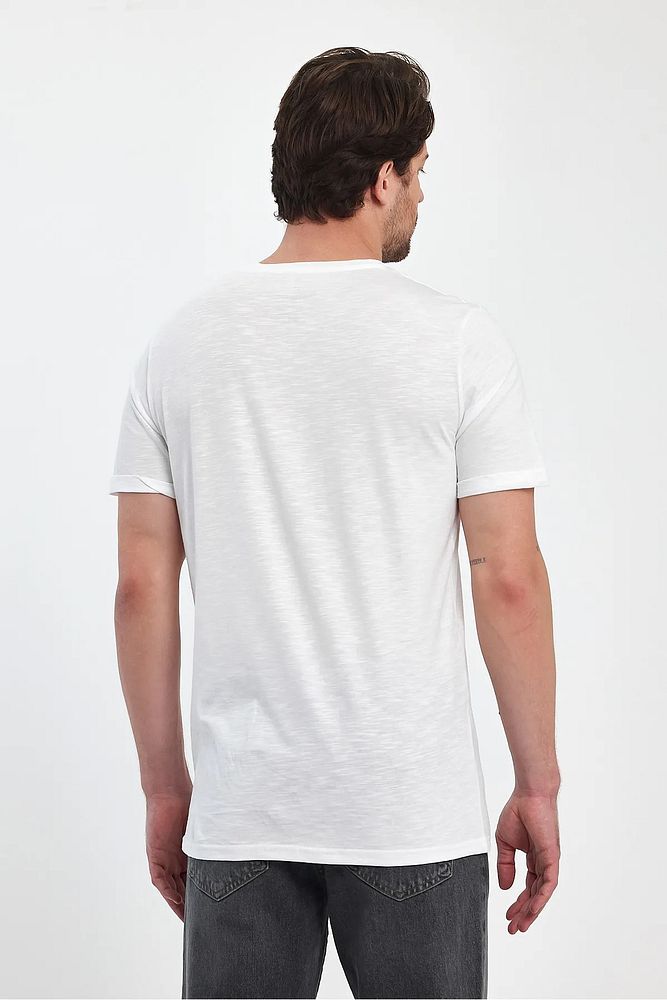 Rodi Jeans Erkek Bisiklet Yaka Rahat Kalıp Baskısız Pamuk T-Shirt