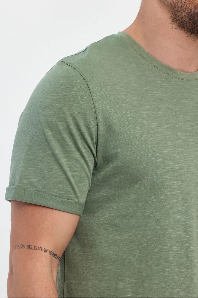 Rodi Jeans Erkek Bisiklet Yaka Rahat Kalıp Baskısız Pamuk T-Shirt