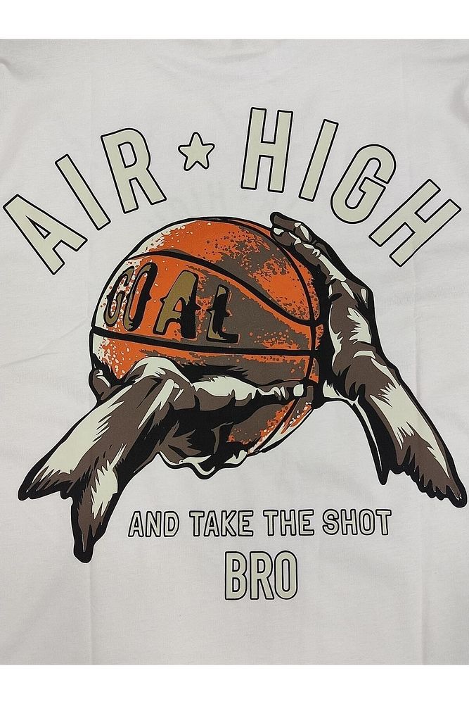 Erkek Air High Baskılı Oversize T-shirt