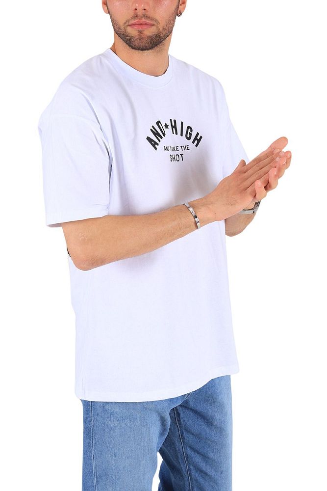 Erkek Air High Baskılı Oversize T-shirt