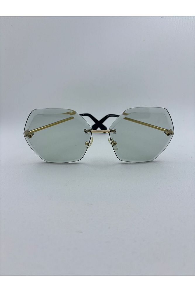 Eyewaer lazer kesim bizote UV400 korumalı cam güneş gözlüğü La boom Miranda 005