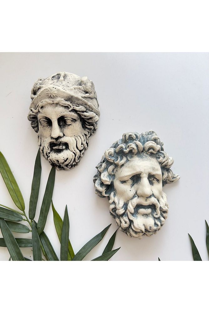 Laocoön'un Efsanesi ve  Atina Kahramanı Eskitme Duvar Heykeli 2'li set, Ev Ofis Duvar Dekoru, Hediye