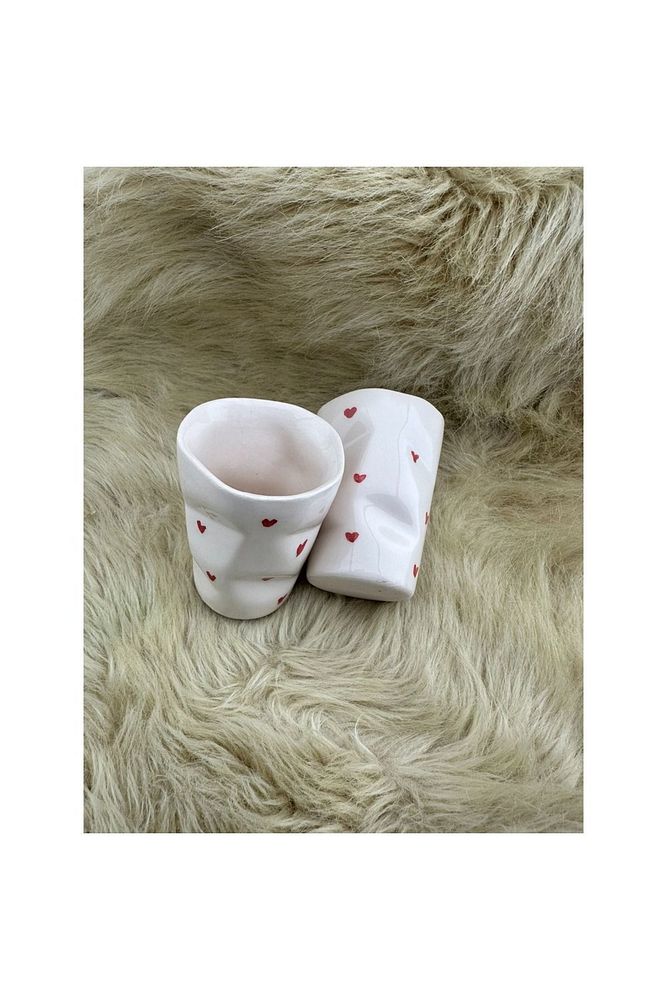 Buruşuk Espresso Seramik Mug Kupa Bardak 2li set